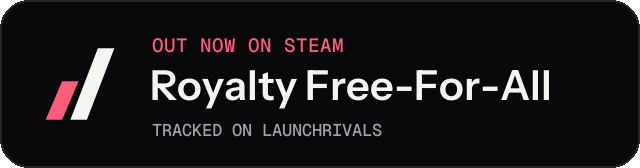 Dark launch badge for Royalty Free-For-All