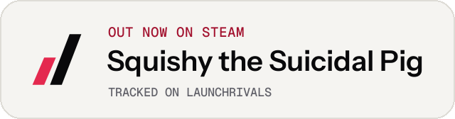Light launch badge for Squishy the Suicidal Pig