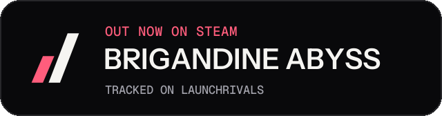 Dark launch badge for BRIGANDINE ABYSS