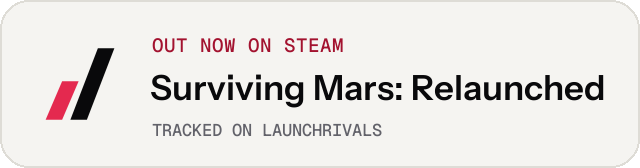 Light launch badge for Surviving Mars: Relaunched