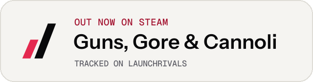 Light launch badge for Guns, Gore & Cannoli