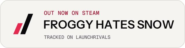 Light launch badge for FROGGY HATES SNOW