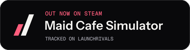 Dark launch badge for Maid Cafe Simulator