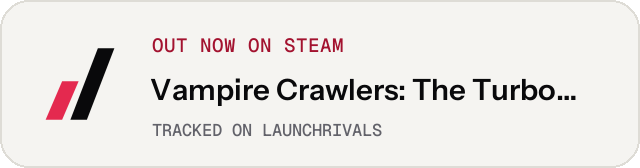 Light launch badge for Vampire Crawlers: The Turbo Wildcard from Vampire Survivors