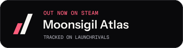 Dark launch badge for Moonsigil Atlas