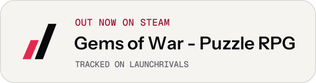 Light launch badge for Gems of War - Puzzle RPG
