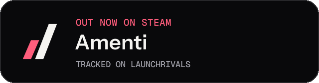 Dark launch badge for Amenti