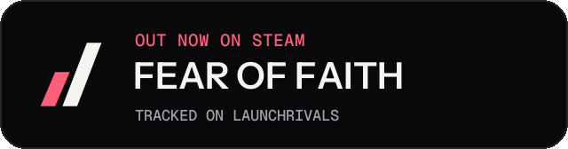 Dark launch badge for FEAR OF FAITH