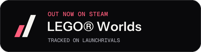 Dark launch badge for LEGO® Worlds
