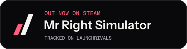 Dark launch badge for Mr Right Simulator