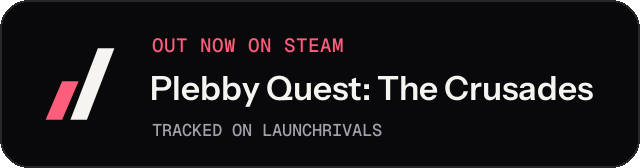 Dark launch badge for Plebby Quest: The Crusades