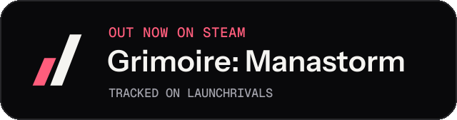 Dark launch badge for Grimoire: Manastorm