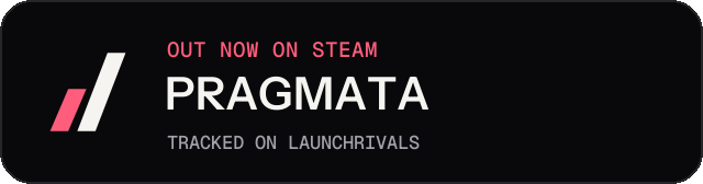 Dark launch badge for PRAGMATA