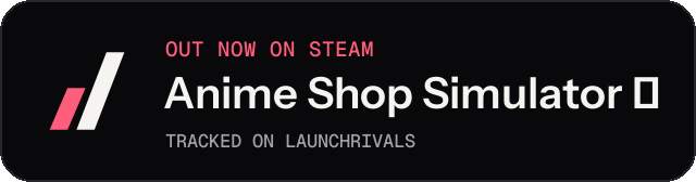 Dark launch badge for Anime Shop Simulator ✨