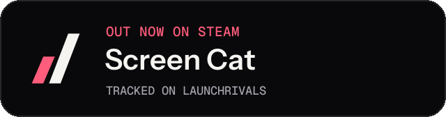 Dark launch badge for Screen Cat