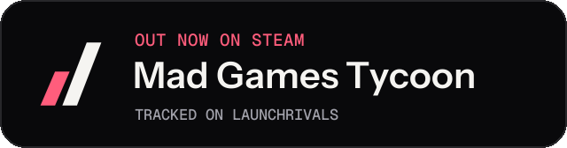 Dark launch badge for Mad Games Tycoon