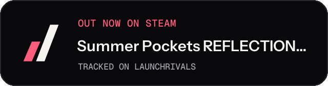 Dark launch badge for Summer Pockets REFLECTION BLUE