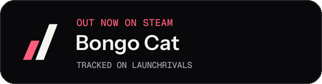 Dark launch badge for Bongo Cat