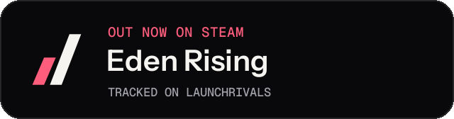 Dark launch badge for Eden Rising