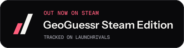 Dark launch badge for GeoGuessr Steam Edition
