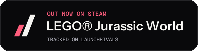 Dark launch badge for LEGO® Jurassic World