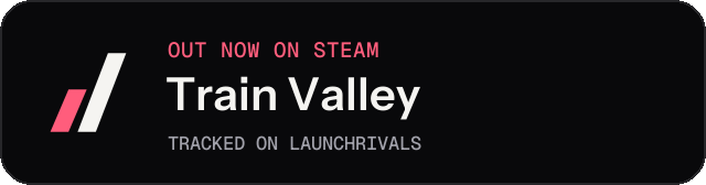 Dark launch badge for Train Valley