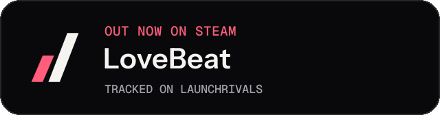 Dark launch badge for LoveBeat