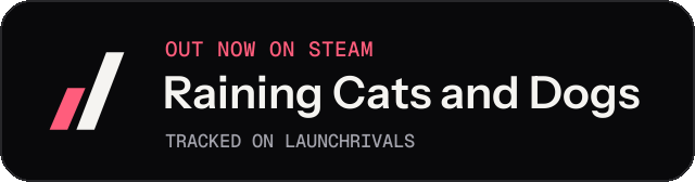 Dark launch badge for Raining Cats and Dogs
