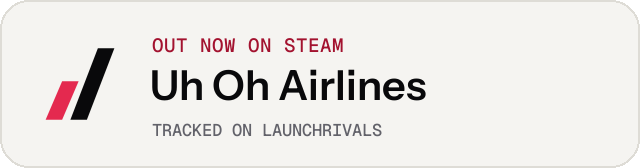 Light launch badge for Uh Oh Airlines