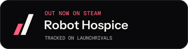 Dark launch badge for Robot Hospice
