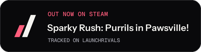 Dark launch badge for Sparky Rush: Purrils in Pawsville!