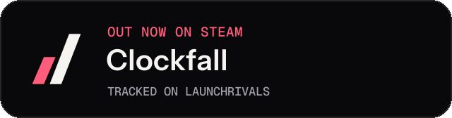 Dark launch badge for Clockfall