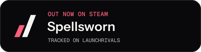 Dark launch badge for Spellsworn