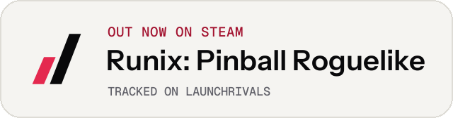 Light launch badge for Runix: Pinball Roguelike