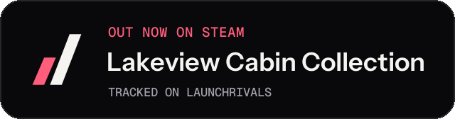 Dark launch badge for Lakeview Cabin Collection