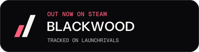 Dark launch badge for BLACKWOOD