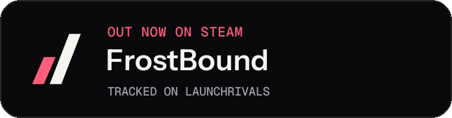 Dark launch badge for FrostBound