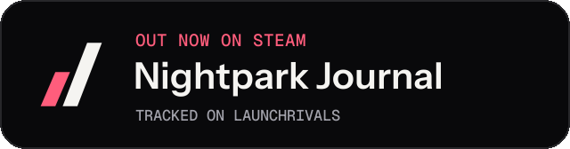 Dark launch badge for Nightpark Journal