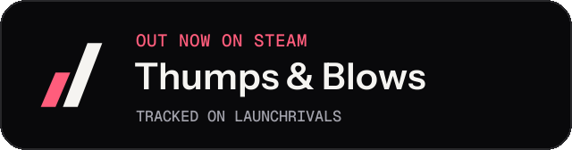 Dark launch badge for Thumps & Blows