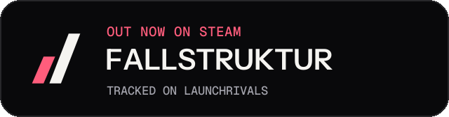 Dark launch badge for FALLSTRUKTUR