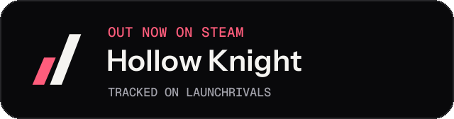 Dark launch badge for Hollow Knight