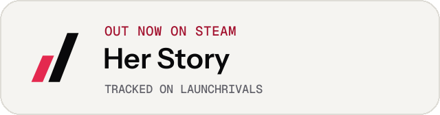Light launch badge for Her Story