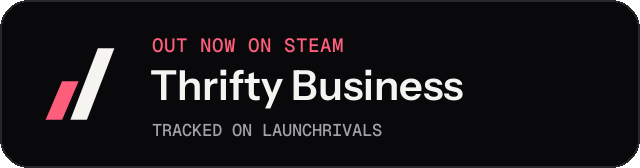 Dark launch badge for Thrifty Business