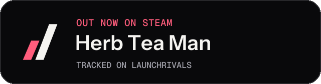 Dark launch badge for Herb Tea Man