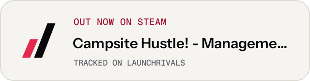 Light launch badge for Campsite Hustle! - Management Simulator
