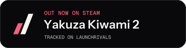 Dark launch badge for Yakuza Kiwami 2