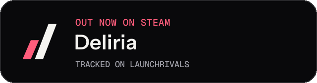 Dark launch badge for Deliria