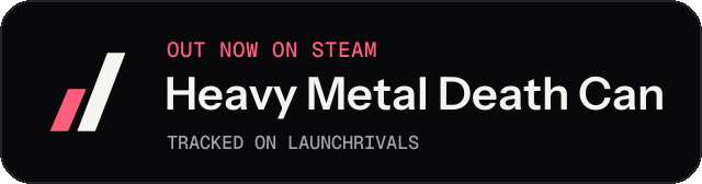 Dark launch badge for Heavy Metal Death Can