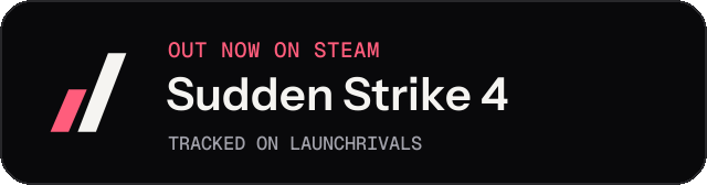 Dark launch badge for Sudden Strike 4
