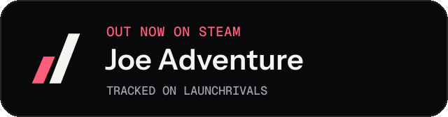 Dark launch badge for Joe Adventure